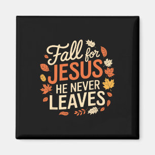 Aimant Chute Rétro Pour Jésus Il N'A Jamais Feuille Thank