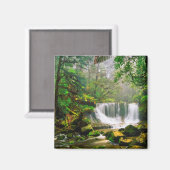 Aimant Chutes de fer à cheval entourées de forêt tropical (Recto/Verso)