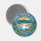 Aimant Chutes de Khone Phapheng Laos (Recto/Verso)