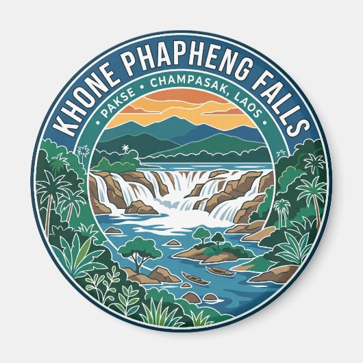 Aimant Chutes de Khone Phapheng Laos (Devant)