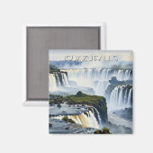 Aimant Chutes d'Iguazu brouillardeuses Argentine (Recto/Verso)