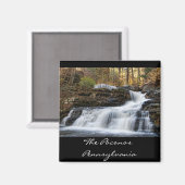 Aimant Chutes d'usine dans le Poconos (Recto/Verso)