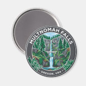 Aimant Chutes Multnomah États-Unis (Recto/Verso)