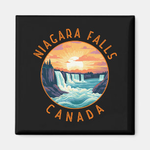 Aimant Chutes Niagara Canada Rétro Cercle en détresse 