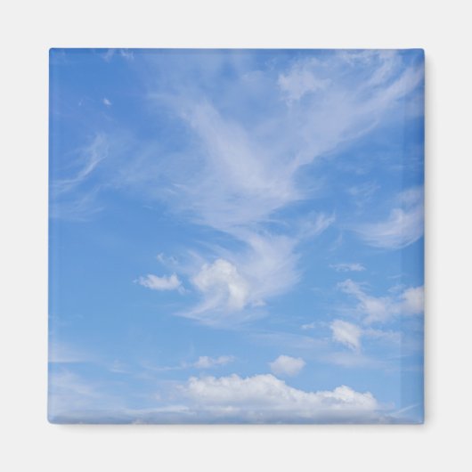 Aimant Ciel Bleu Avec Nuages Agités (Devant)