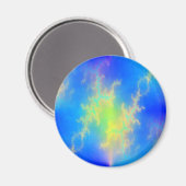 Aimant Ciel bleu et boulons de foudre jaune doré (Recto/Verso)