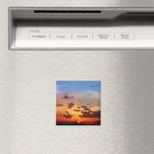 Aimant Ciel bleu et coucher de soleil rouge (In Situ (Lave-vaisselle))