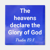 Aimant Ciel bleu Les cieux déclarent gloire de Dieu (Devant)