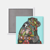 Aimant ciel d'amour chimpanzé (Recto/Verso)