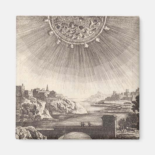 Aimant Ciel d'astronomie antique avec soleil par Allain M (Devant)