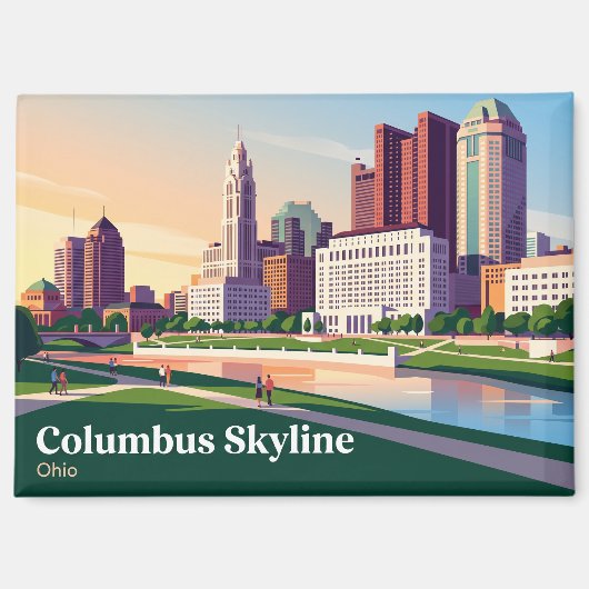 Aimant Ciel de Columbus Ohio (Recto)