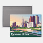 Aimant Ciel de Columbus Ohio (Recto/Verso)