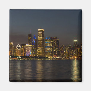 Aimant Ciel nocturne de Chicago Pano