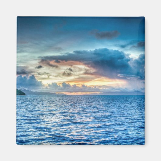 Aimant Ciel nuageux sur l'océan Bora Bora (Devant)