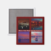 Aimant Ciels de San Diego et San Francisco (Recto/Verso)