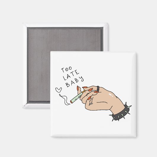 Aimant Cigarette à la main anti-Valentin (Recto/Verso)