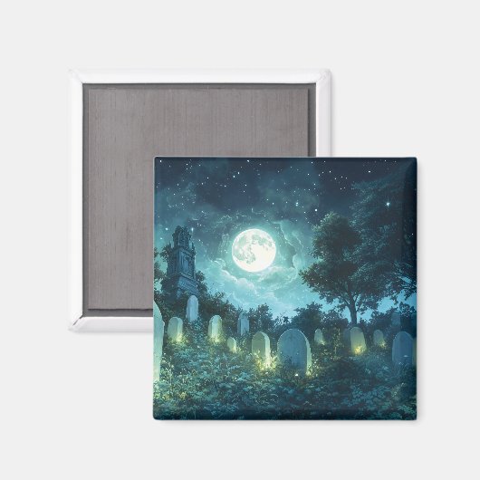 Aimant Cimetière éffrayant enchanté (Recto/Verso)