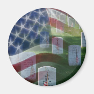 Aimant Cimetière national d'Arlington, drapeau américai