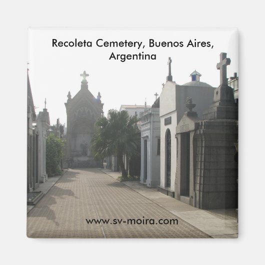 Aimant Cimetière Recoleta, Buenos Aires, Argentine (Devant)