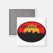 Aimant Cincinnati Red Black Oval City (Recto/Verso)