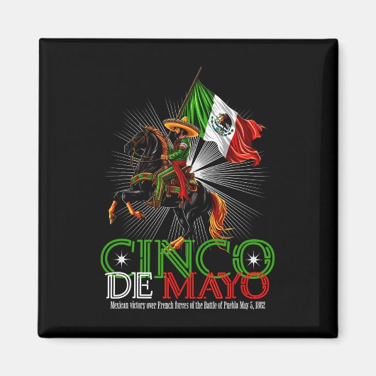 Aimant Cinco De Mayo Byttle De Puebla 5 Mai (Devant)