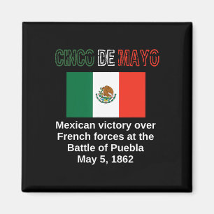 Aimant Cinco De Mayo Byttle De Puebla Mai 5 Cinco Mexicai