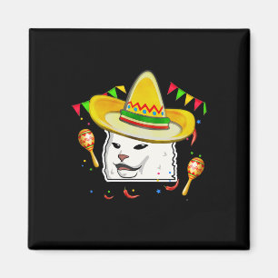 Aimant Cinco De Mayo Chat Mexicain Amoureux Smudge Sombre