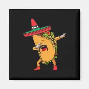 Aimant Cinco De Mayo Dabbing Taco Mexicain Sombrero Casqu
