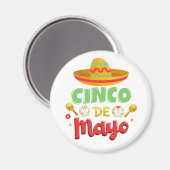 Aimant Cinco De Mayo Day, Happy Cinco de mayo (Recto/Verso)