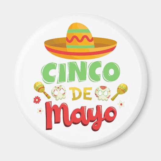 Aimant Cinco De Mayo Day, Happy Cinco de mayo (Devant)