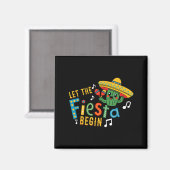 Aimant Cinco de mayo laissez la fiesta commencer drôle me (Recto/Verso)