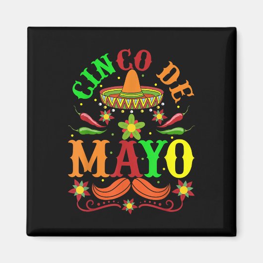 Aimant Cinco De Mayo Lets Fiesta Squad 5 De Mayo Mexique (Devant)
