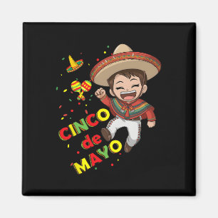 Aimant Cinco De Mayo Pour Enfants Garçons Design Mexicain