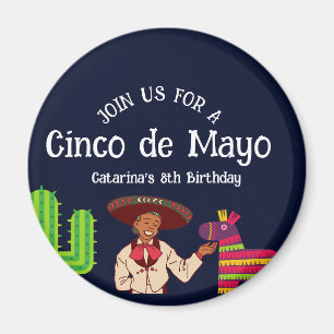 Aimant Cinco de Mayo soirée mexicaine d'anniversaire