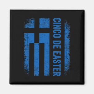Aimant Cinco De Pâques Drôle Cinco De Mayo Grèce Drapeau
