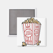 Aimant cinéma pop-corn (Recto/Verso)