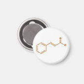 Aimant Cinnamon Cinnamaldéhyde Formule chimique moléculai (Recto/Verso)