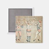 Aimant Cinq clowns célèbres attachés aux sables (Recto/Verso)