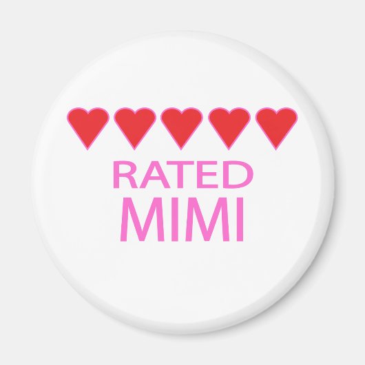 Aimant Cinq coeurs Mimi (Devant)