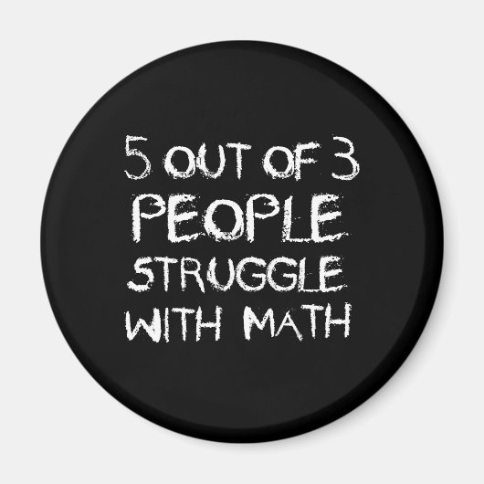 Aimant Cinq personnes sur quatre luttent avec les maths (Devant)