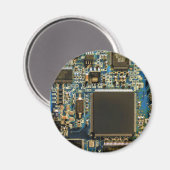 Aimant Circuit imprimé bleu macro | Photo de PCB (Recto/Verso)