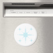 Aimant circulaire avec des flocons de neige (In Situ (Lave-vaisselle))