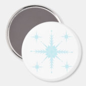 Aimant circulaire avec des flocons de neige (Recto/Verso)
