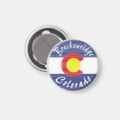 Aimant circulaire Breckenridge Colorado (Recto/Verso)