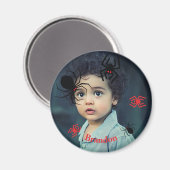 Aimant circulaire photo personnalisé (Recto/Verso)