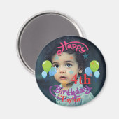 Aimant circulaire photo personnalisé (Recto/Verso)