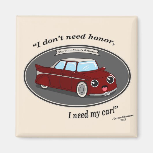 Aimant circulaire standard de 2¼ pouces (Devant)