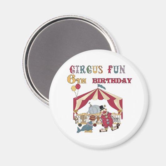 Aimant Cirque 6e anniversaire (Recto/Verso)