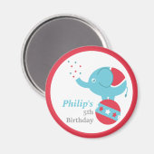 Aimant Cirque Thème Anniversaire Fête Favoriser avec Elep (Recto/Verso)