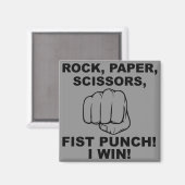 Aimant Ciseaux Papier Rocher Pointe Poignée Funny Fridge  (Recto/Verso)